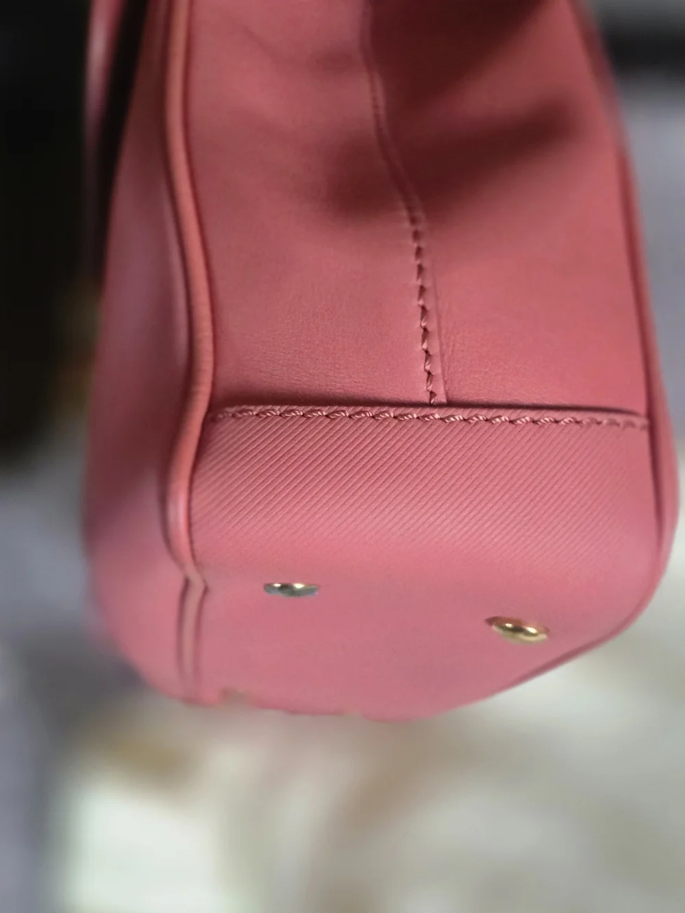 Burberry DK88 Pink Leather Top-Handle Bag with Gold Hardware